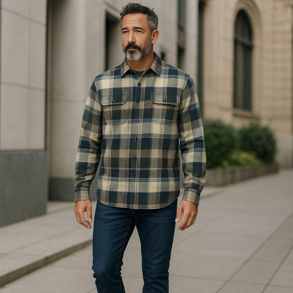 Orvis Men’s Flannel Shirt M | Plaid Button-Down Outdoor Layer - Picture 1 of 10